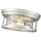 Z-Lite Clarion 2 Light Flush Mount, Brushed Nickel & Inner Clear Water & Outer Clear 493F2-BN - alternate 4